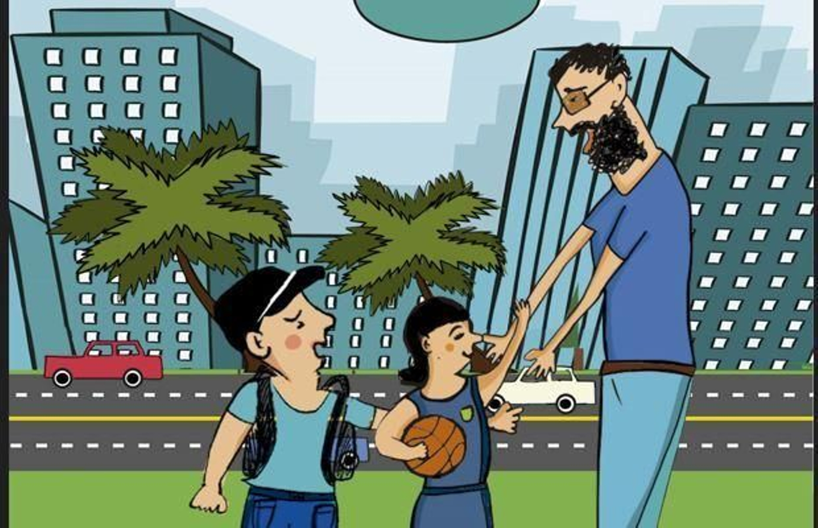 Cartel de la campaña del Padre Igualitario y Hombres Cuidadores.