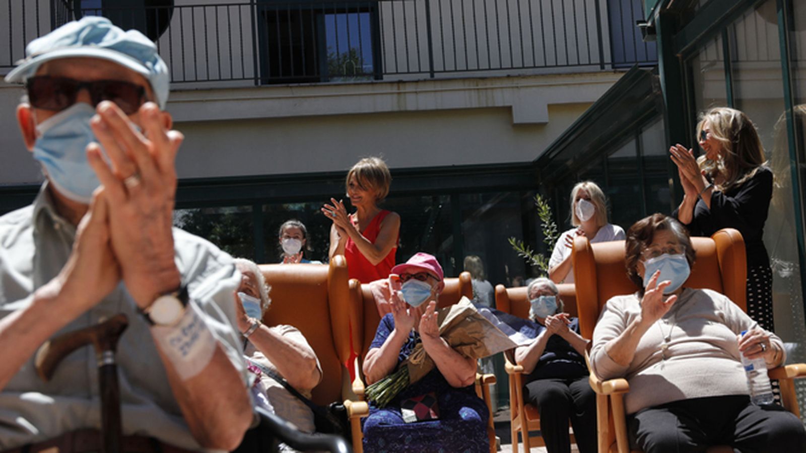 Pensionistas en una residencia de ancianos.