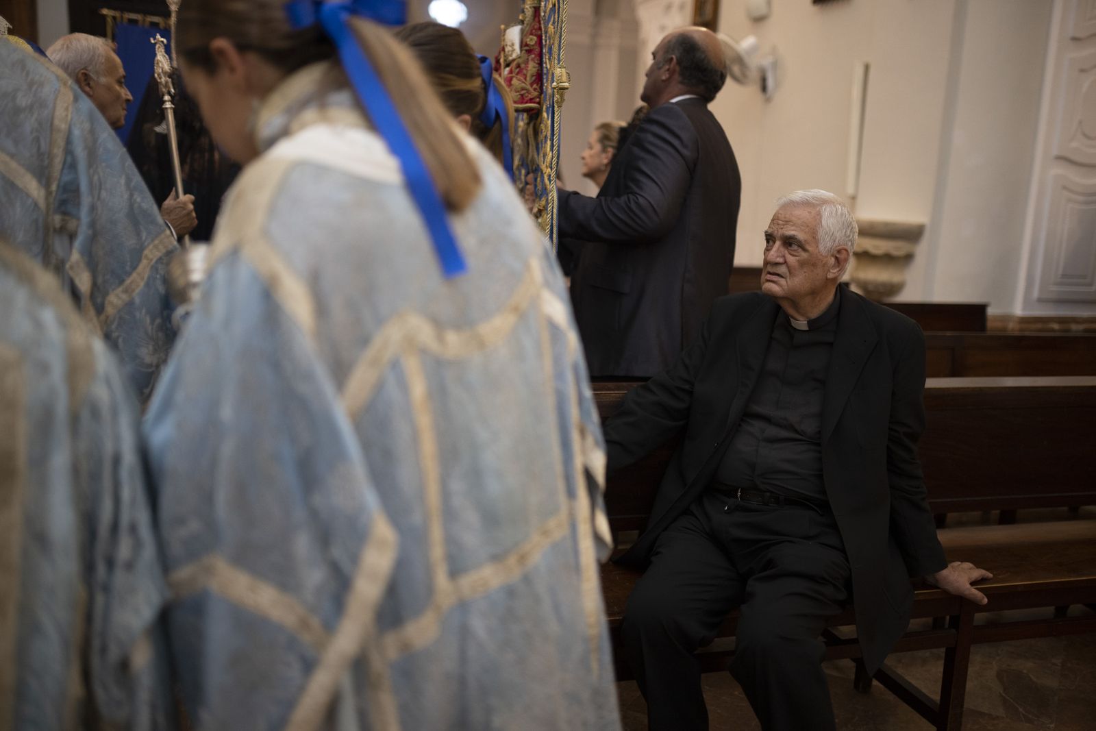 Imágenes de la procesión de la Virgen de la Cinta por el centro de la ciudad