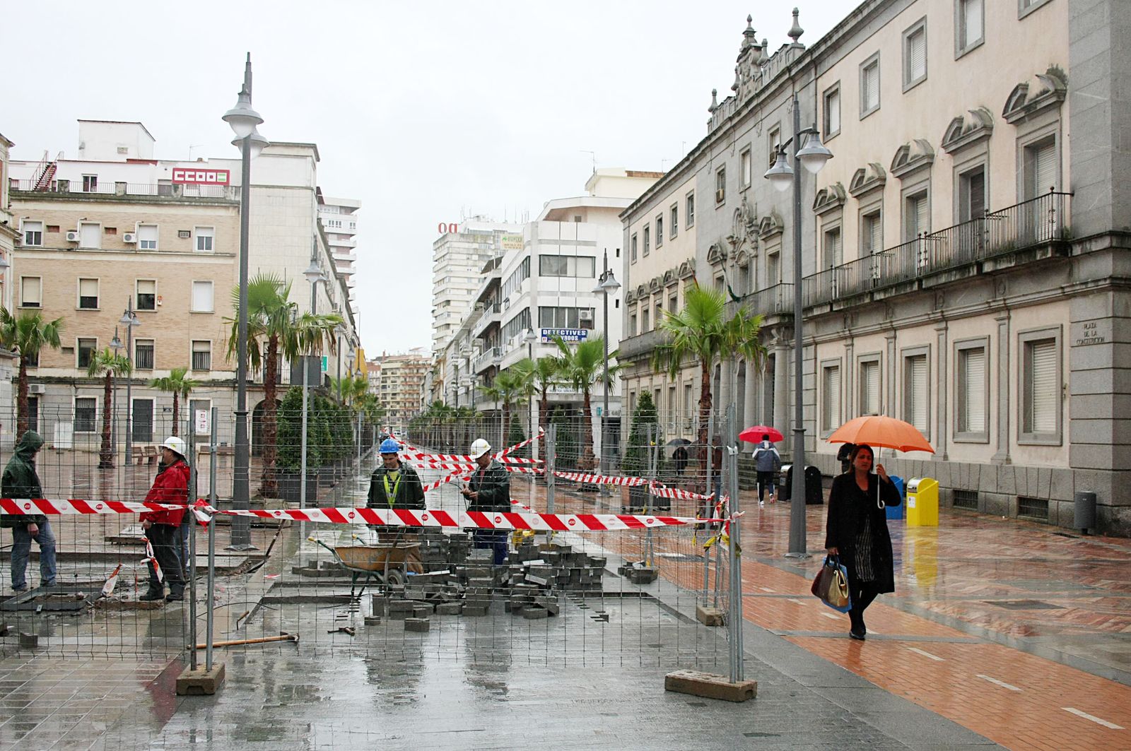 Septiembre de 2009: Así avanzaban las obras de peatonalización de la Gran Vía de Huelva