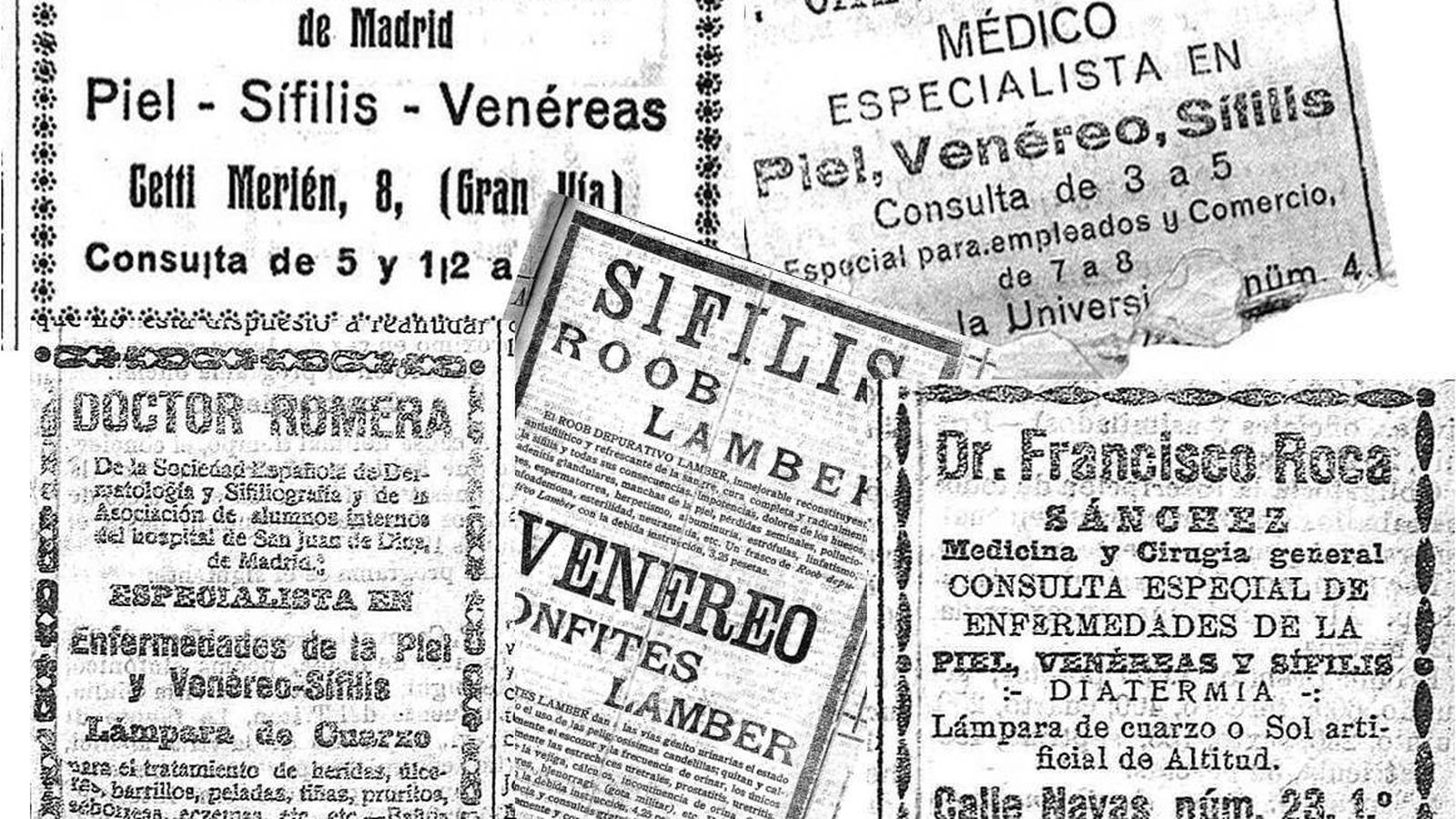 Anuncios en la prensa local.