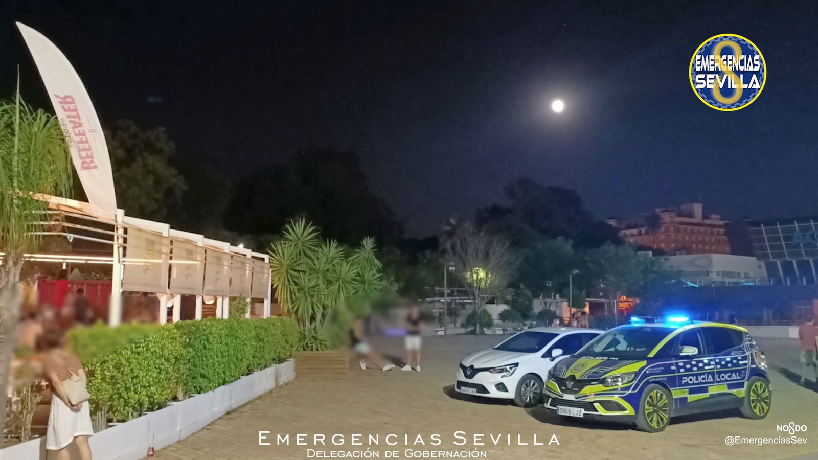 Una de las intervenciones de la Policía Local durante la madrugada.