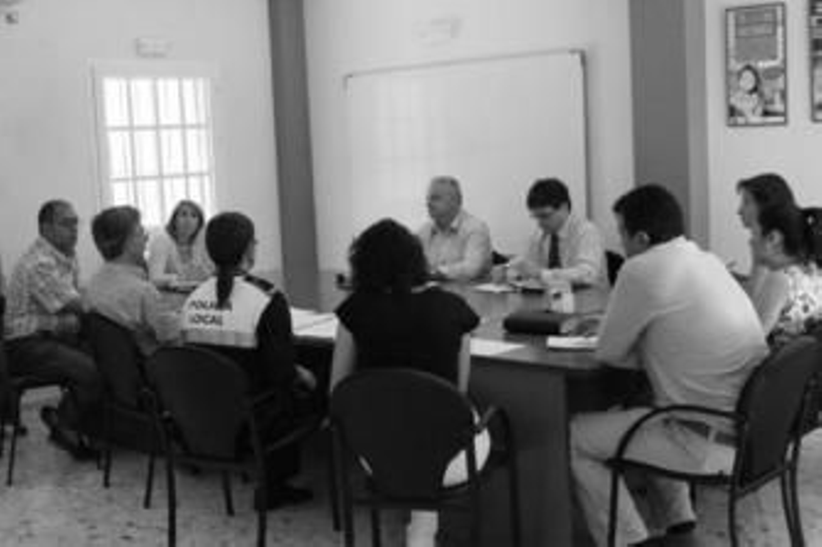 Imagen de la reunión mantenida ayer sobre el absentismo.