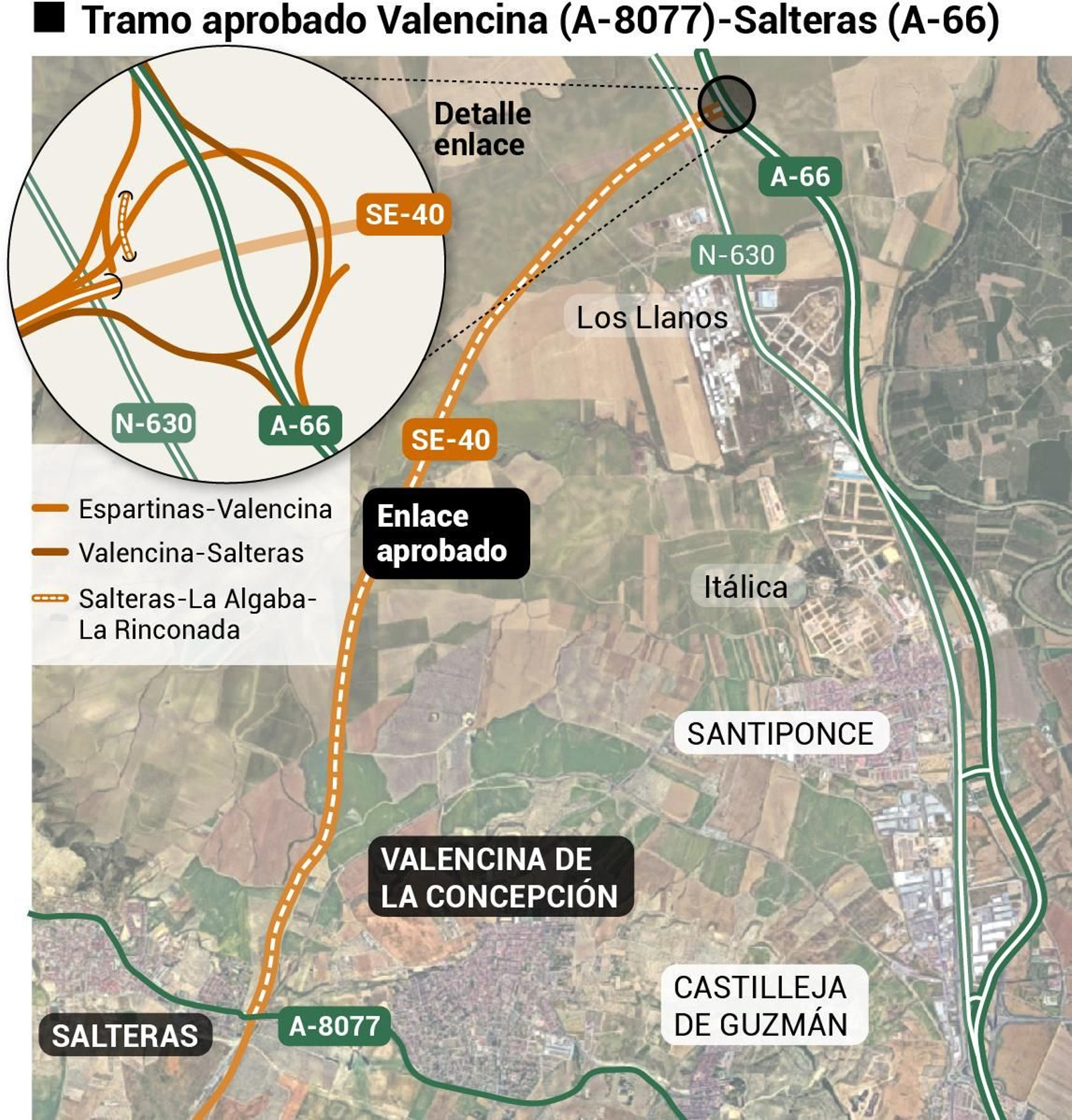Tramo aprobado de Valencia a Salteras