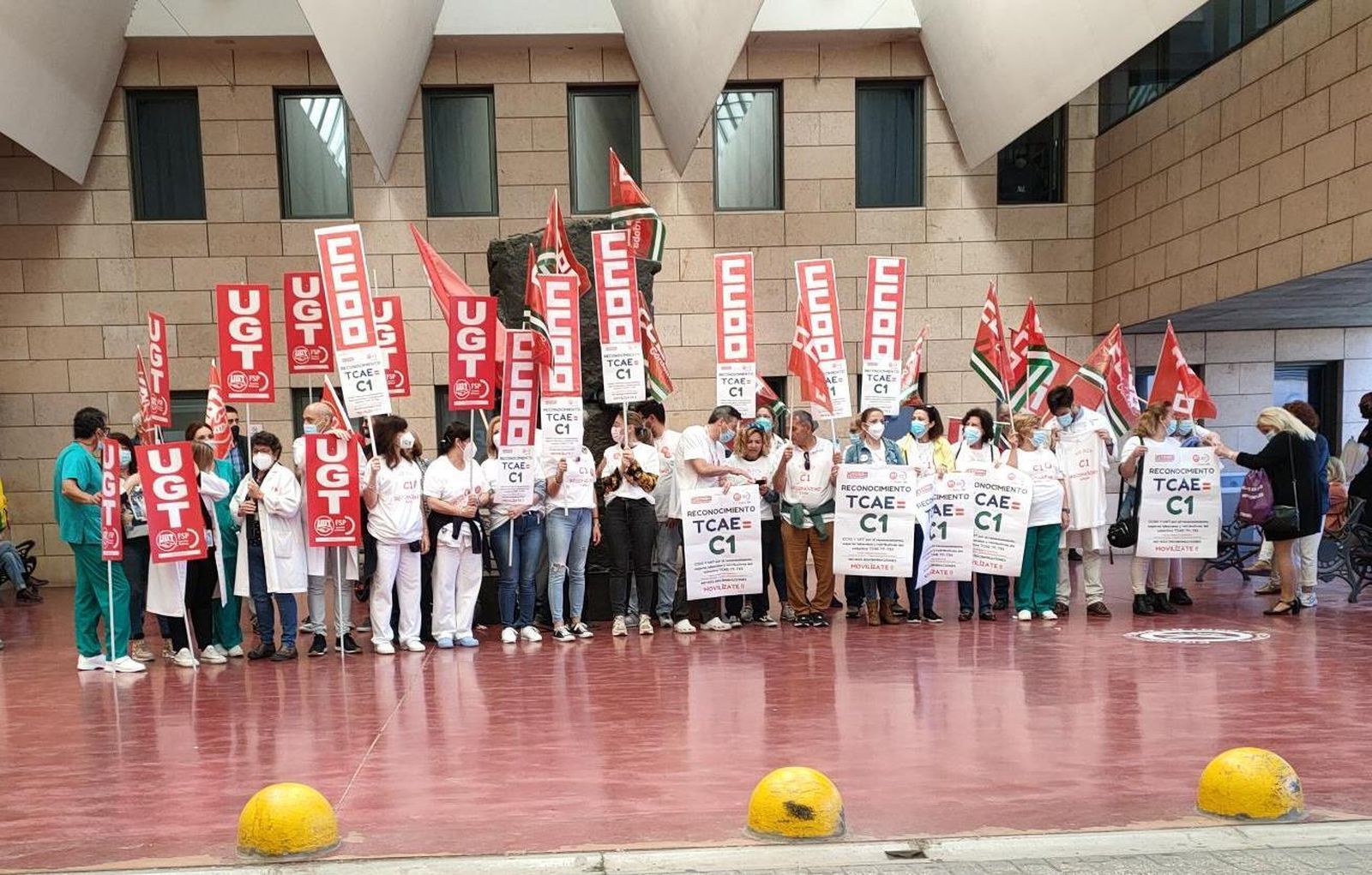 Concentración en el Hospital Universitario Reina Sofía de Córdoba.