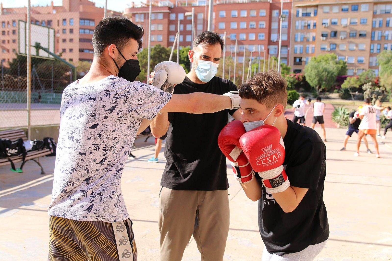 Fotogalería del entrenamiento del Almería Boxing.