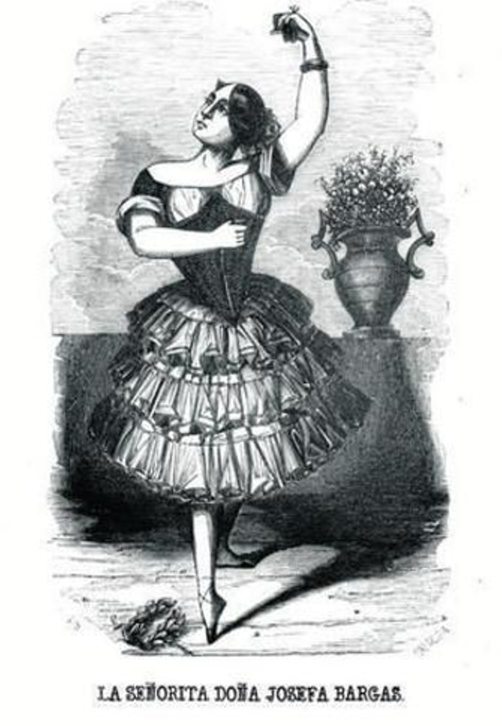 1. Retrato de Josefa Vargas, que aparece en su biografía de 1850. 2. Oleo de Josefa Vargas, pintado por Antonio María Esquivel, en 1840, que figura en la Colección del Duque de  Alba.