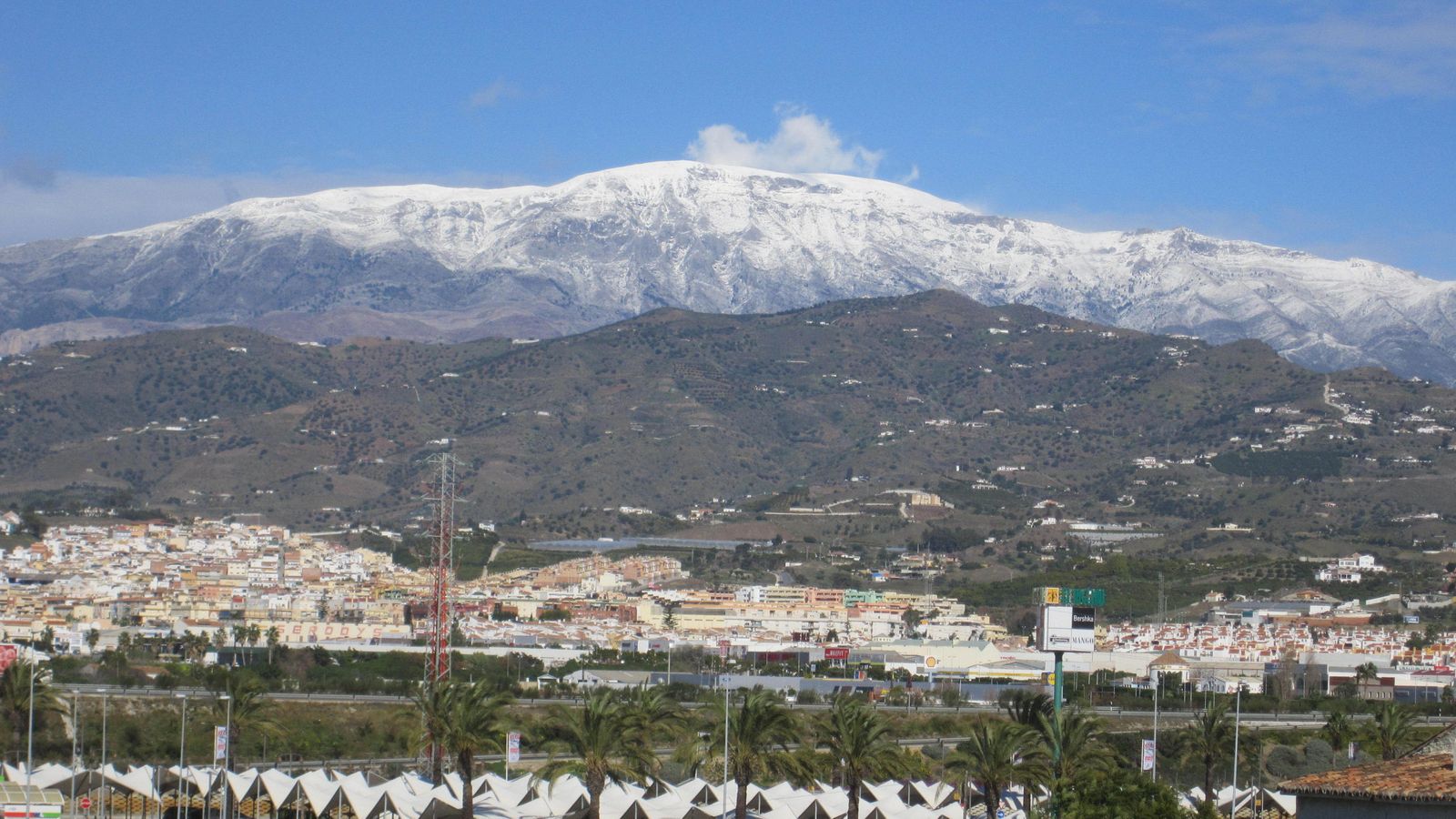 La Maroma nevada, en una foto de archivo.