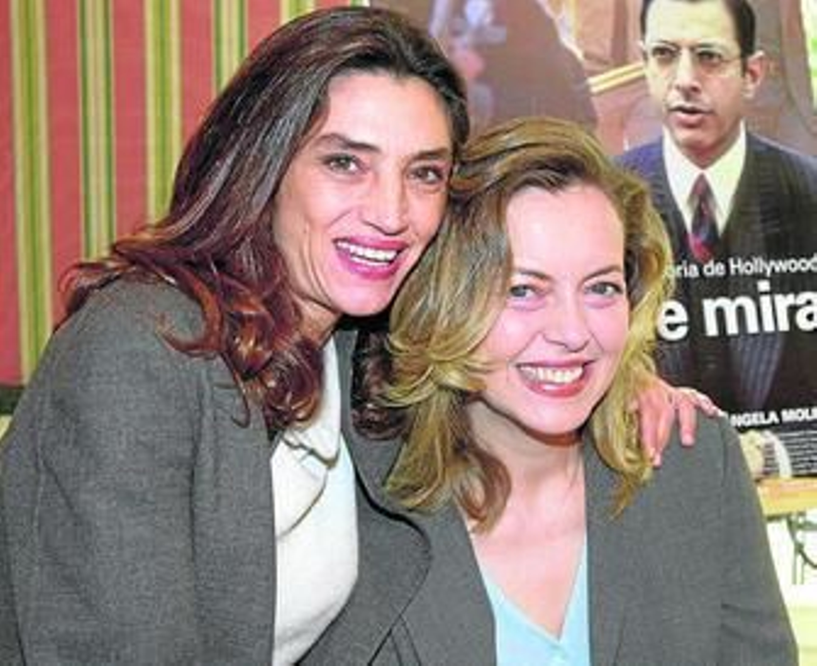 Ángela Molina con Greta Scacchi promocionaron la película 'Punto de mira'.