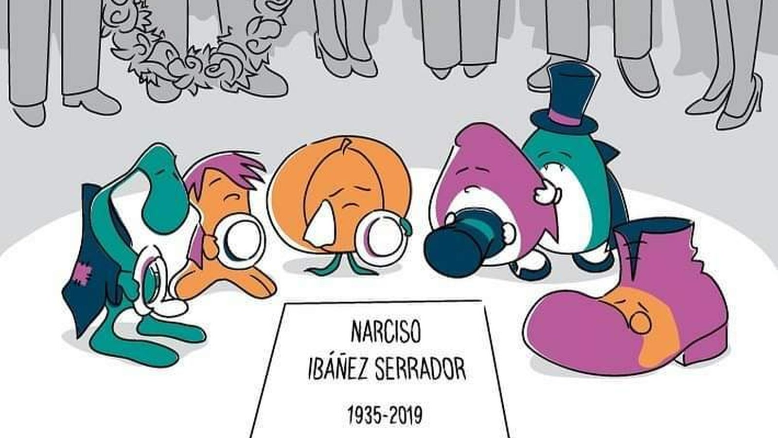 Viñeta completa de Rafa Simón en honor a Chicho.