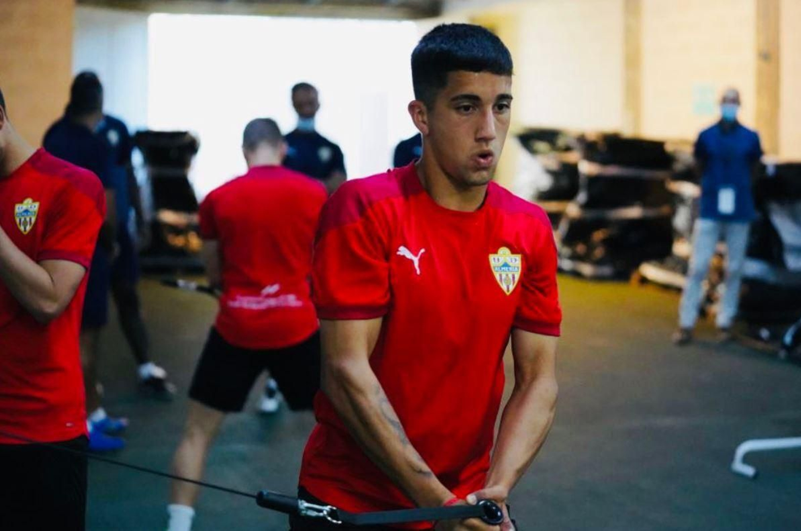 Olivera, en un entrenamiento.