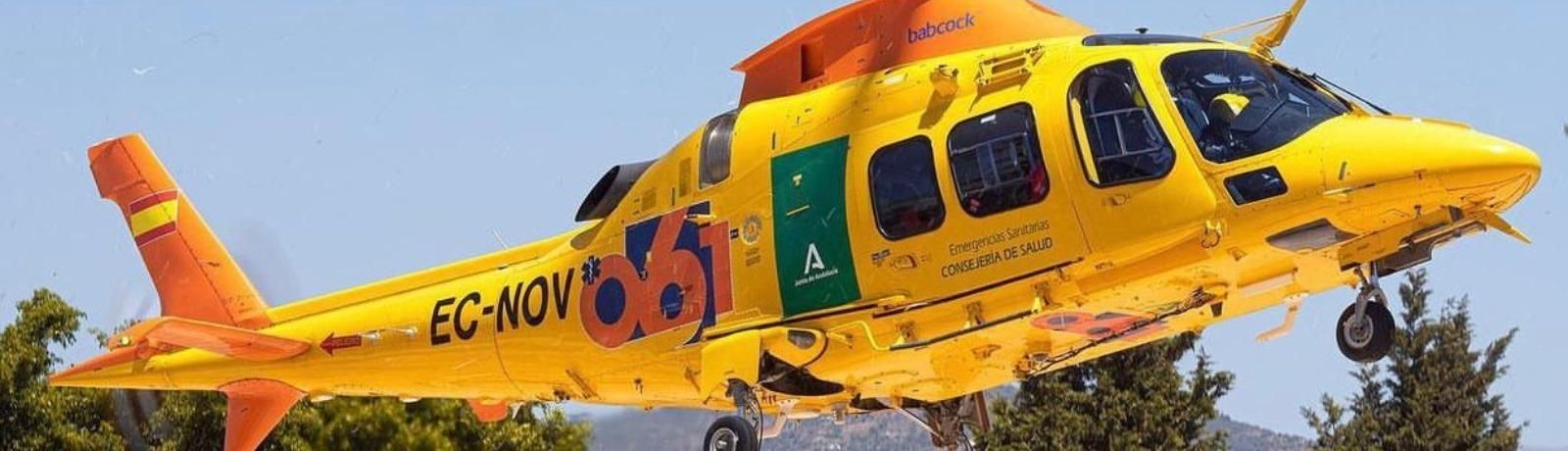 El único helicóptero del 061 en Málaga El único helicóptero del 061 en Málaga