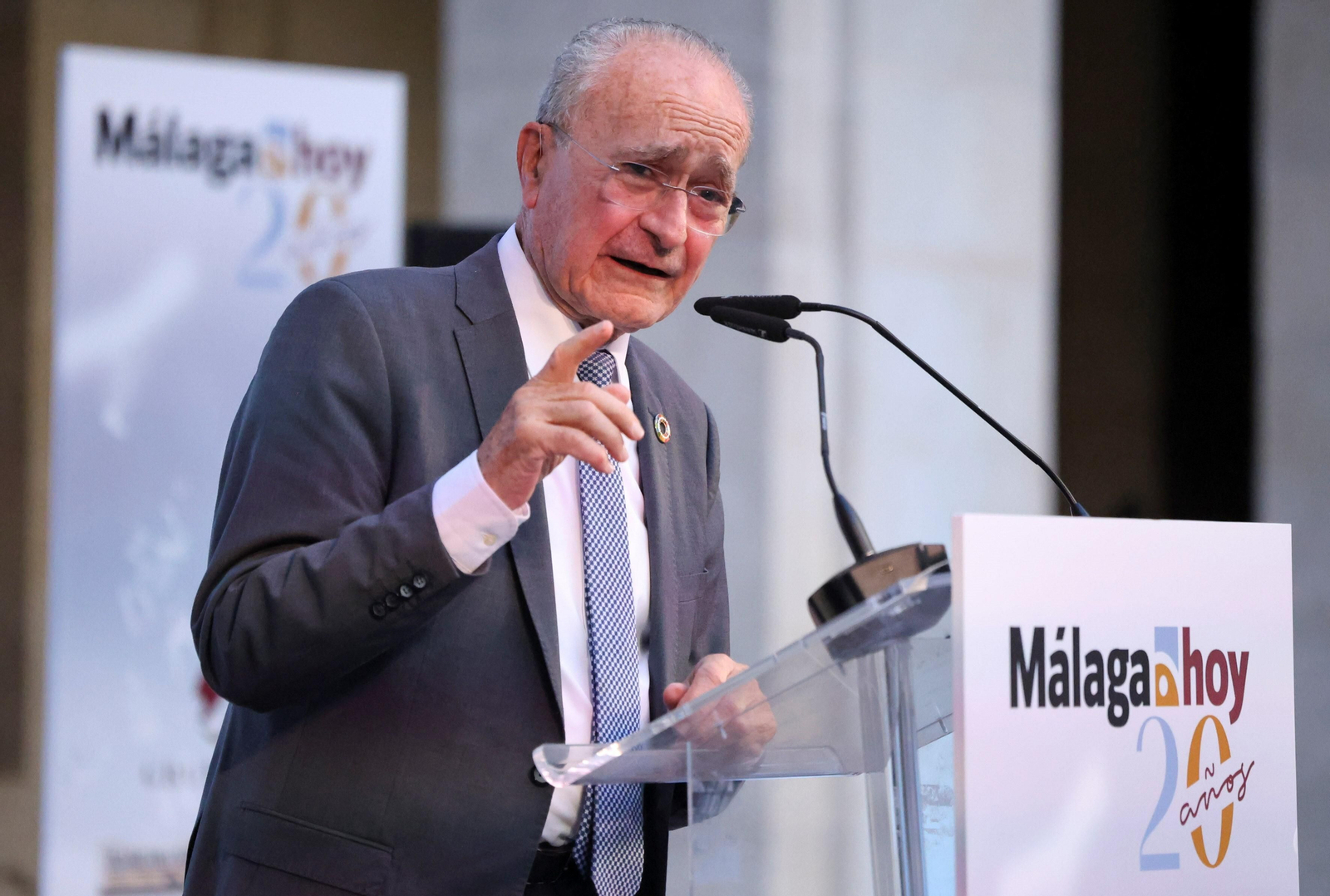 De la Torre, ayer, en la gala por el 20 aniversario de 'Málaga Hoy'.