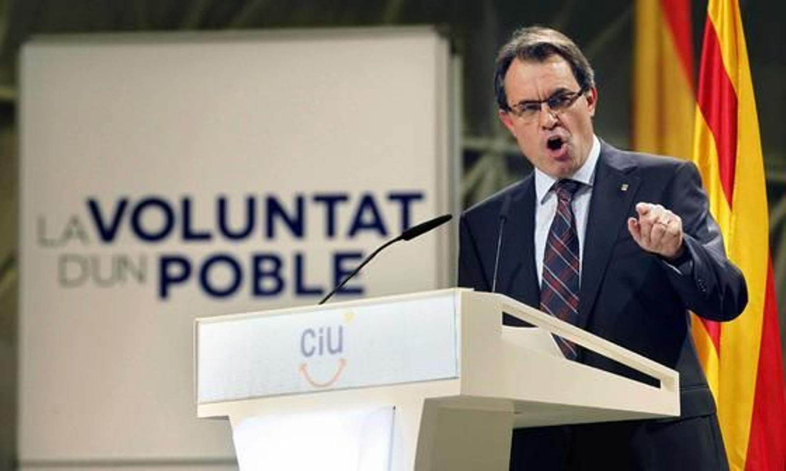 Artur Mas en el arranque de la campaña.  Foto: EFE