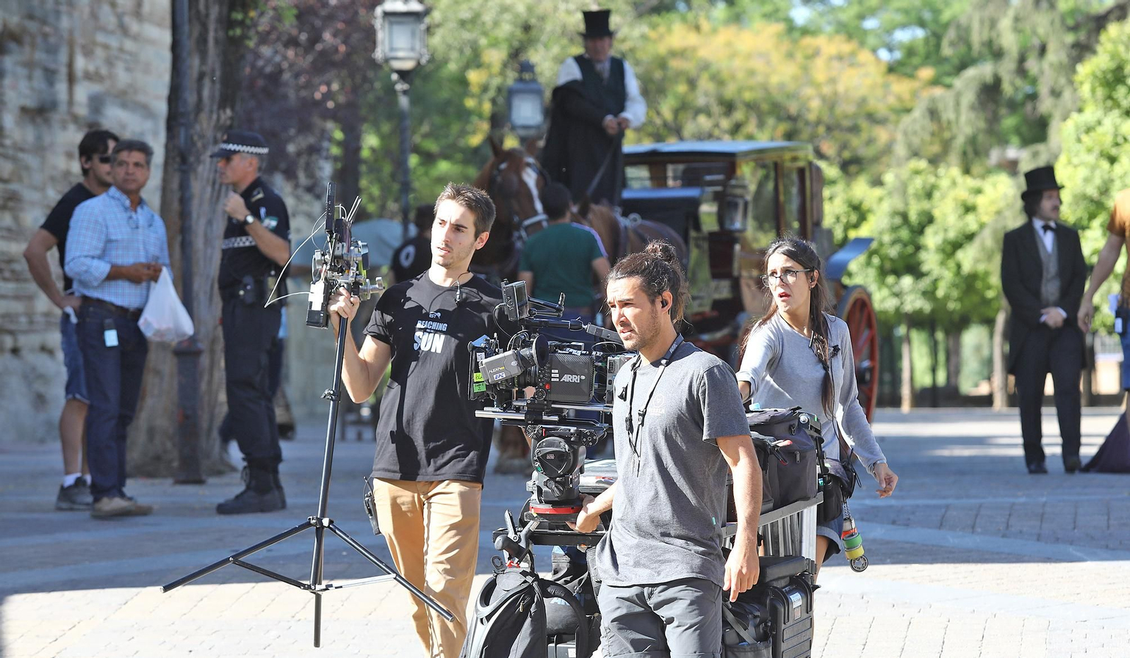 Imágenes de los días de rodaje en Jerez de la serie 'La Templanza'