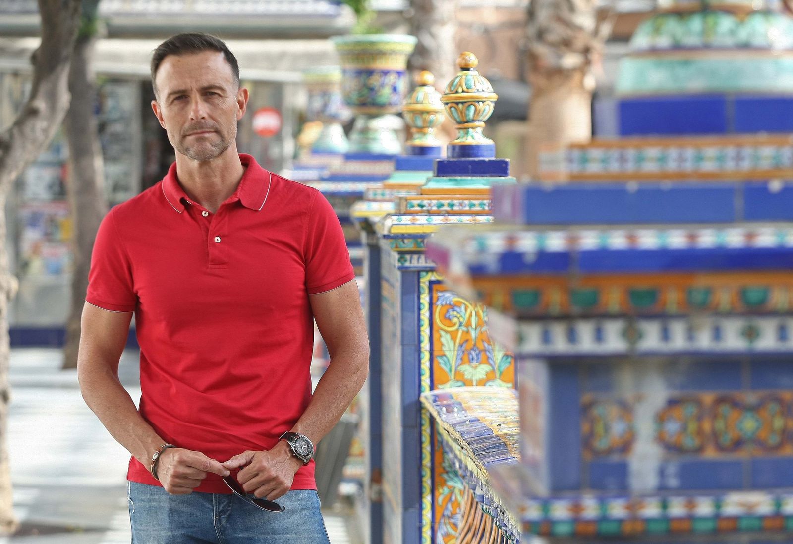 Miguel Ángel García, ayer, justo antes de la entrevista con este periódico.