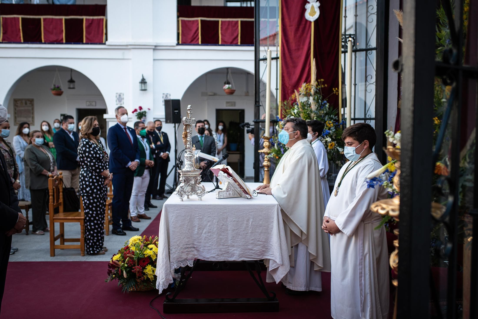 Imágenes de la misa de romeros de la Hermandad de Huelva