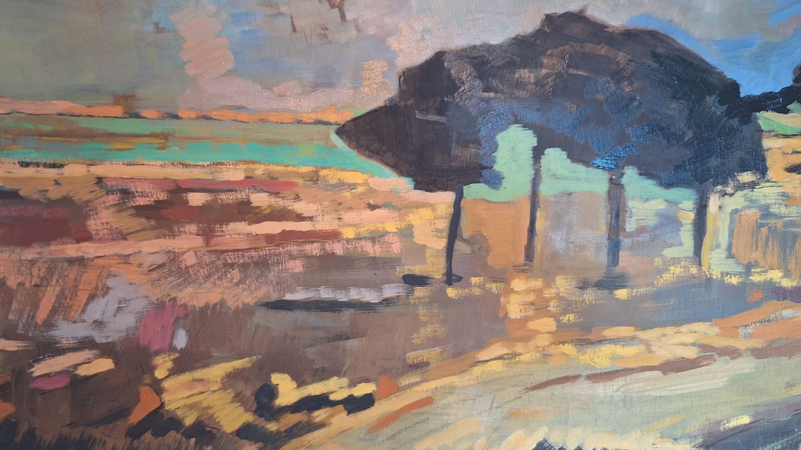 Obra de Francisco Domecq en la exposición del Palacio del Virrey Laserna.