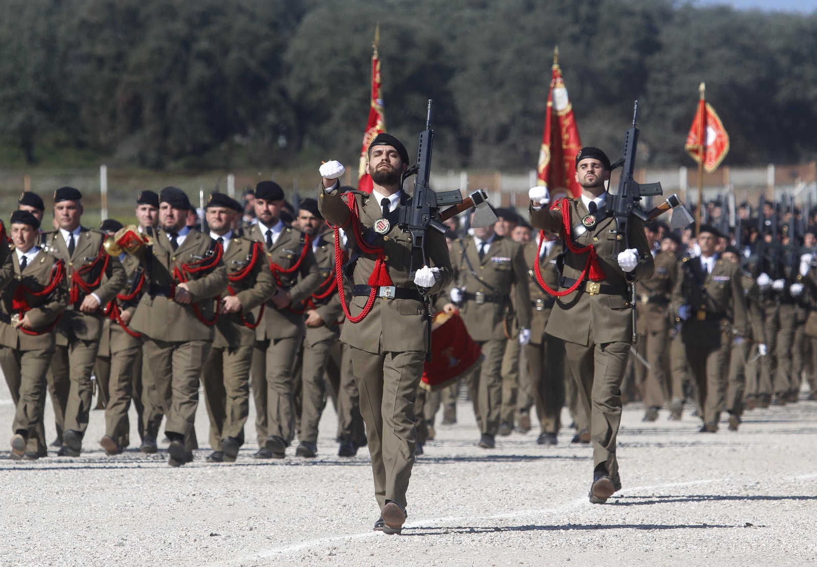 Efectivos de la base de Cerro Muriano.