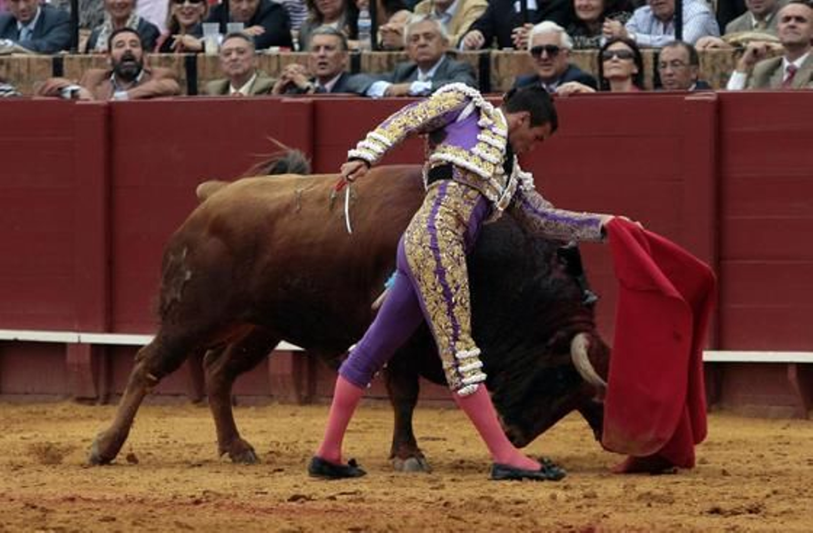Manzanres regresa en su última tarde tras abrir la Puerta del Príncipe, con el segundo toro de la tarde.

Foto: Juan Carlos Muñoz
