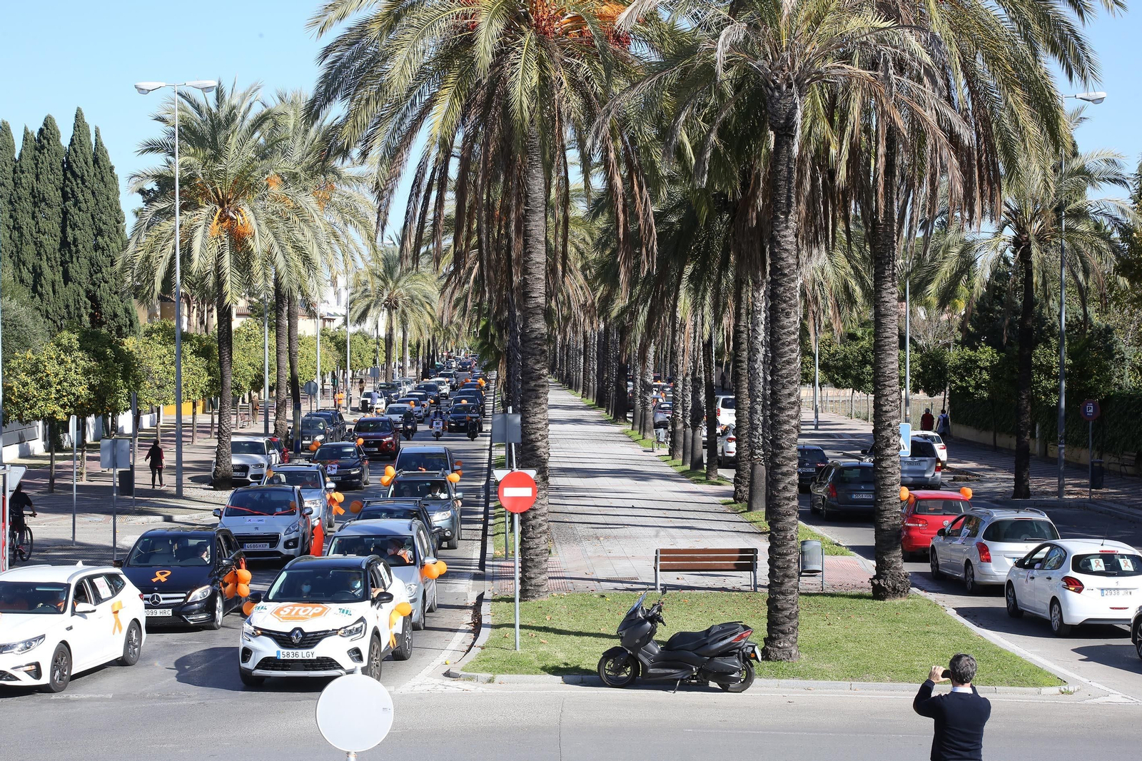 Caravana de coches contra la ley Celaá en Jerez