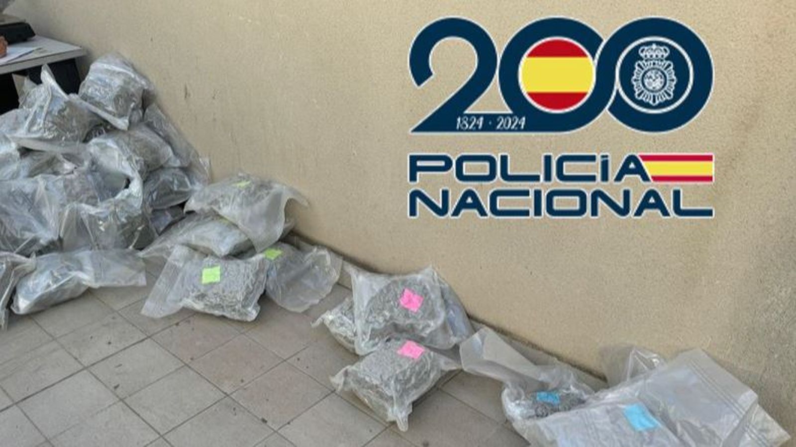Marihuana intervenida por la Policía Nacional en Granada