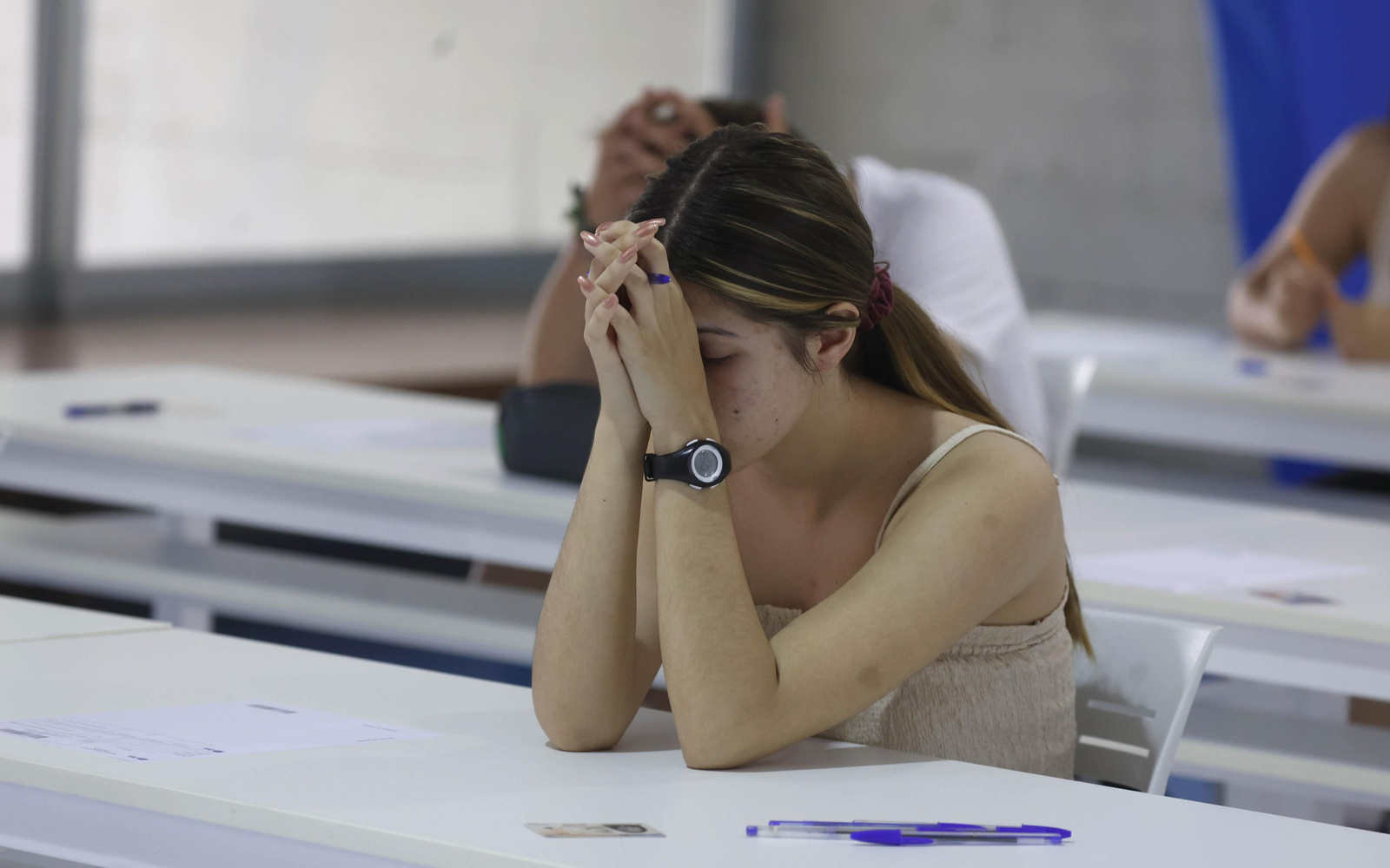 Imágenes del examen de selectividad en la UPO