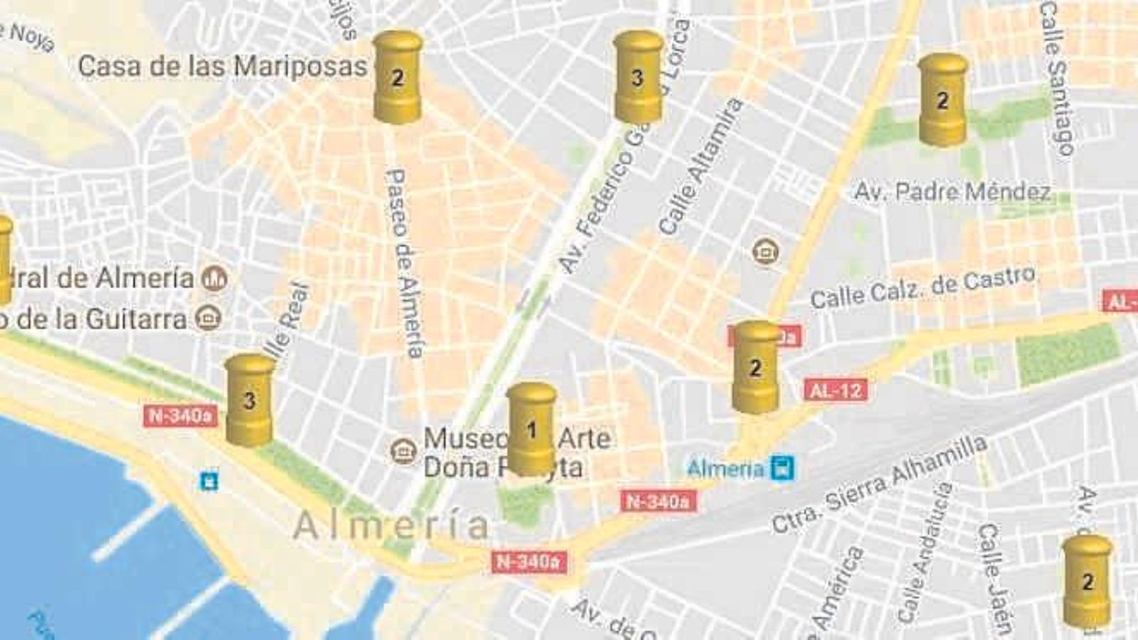 Los buzones instalados en la ciudad