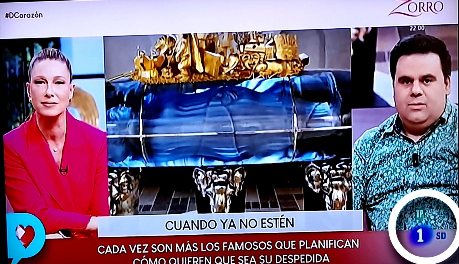 La señal de La 1 en calidad estándar, como señala la mosca, "SD"- Esta emisión se clausura el 5 de febrero