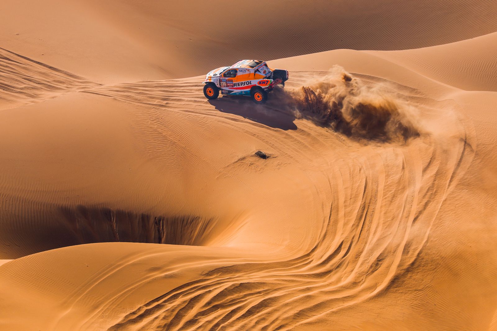 Las mejores fotos del Dakar por las dunas