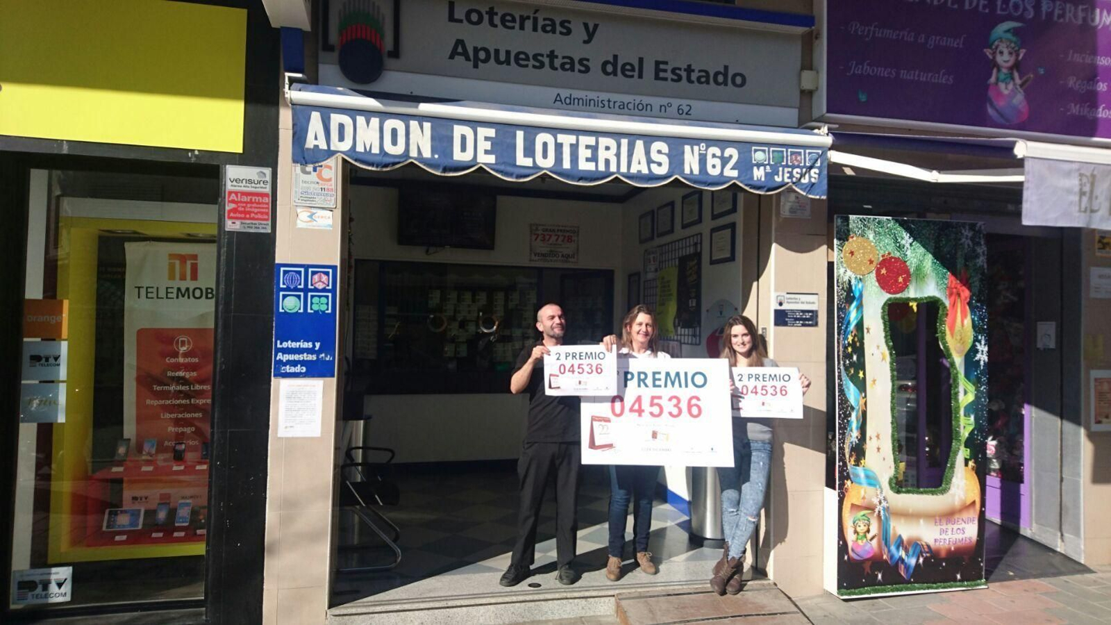Los premiados en la Lotería de Navidad en Málaga