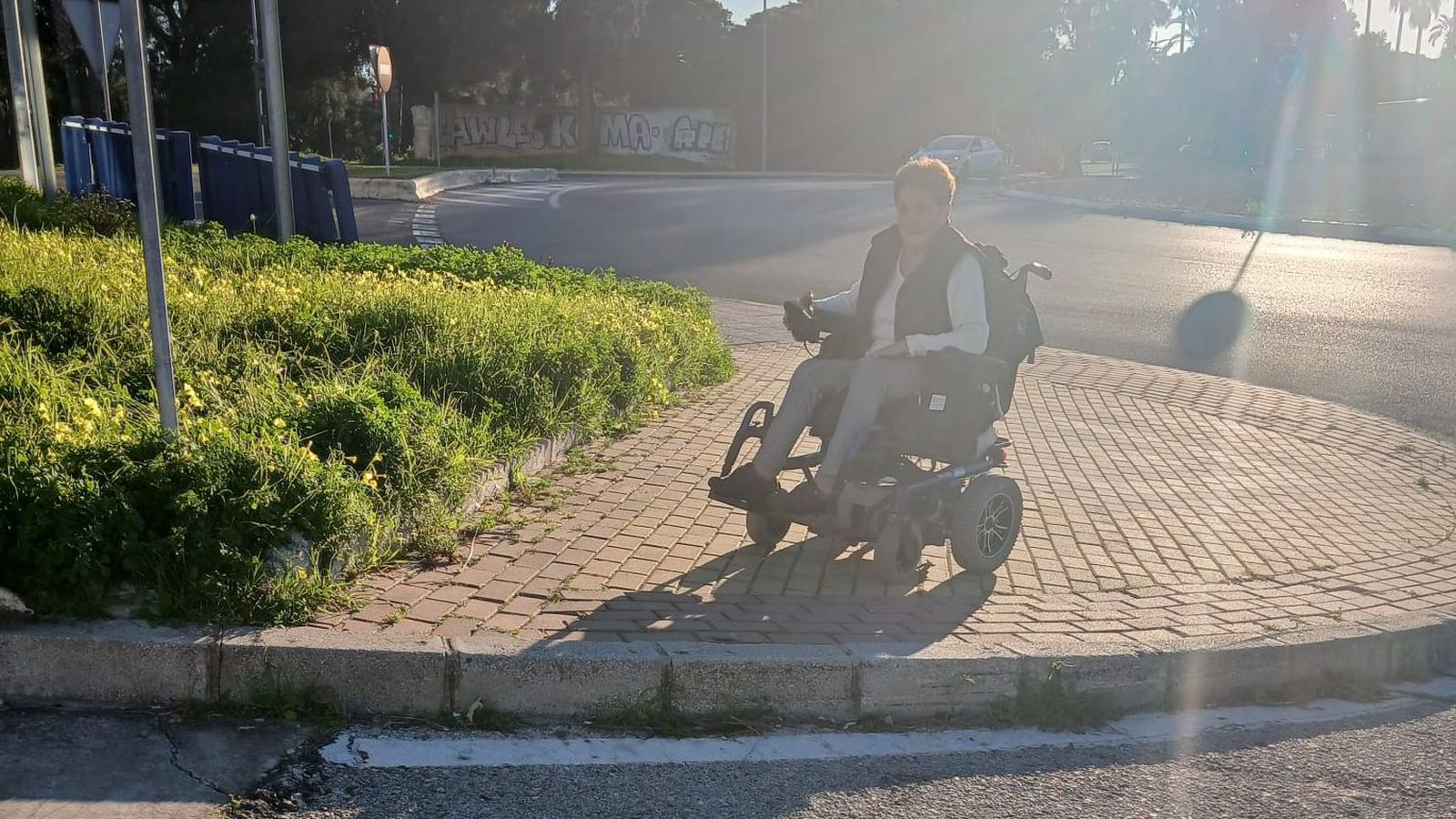 Rosario Vázquez, en las inmediaciones del apeadero de Valdelagrana.