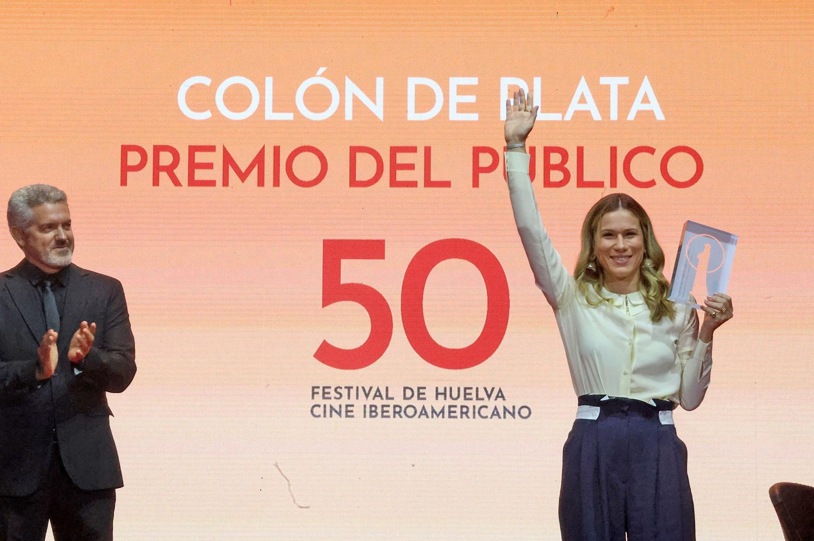 Imágenes de la gala de clausura de la 50 edición del Festival de Huelva Cine Iberoamericano con la entrega del Colón de Oro a la película 'Retrato de um certo oriente' y el Premio Ciudad de Huelva al actor José Coronado
