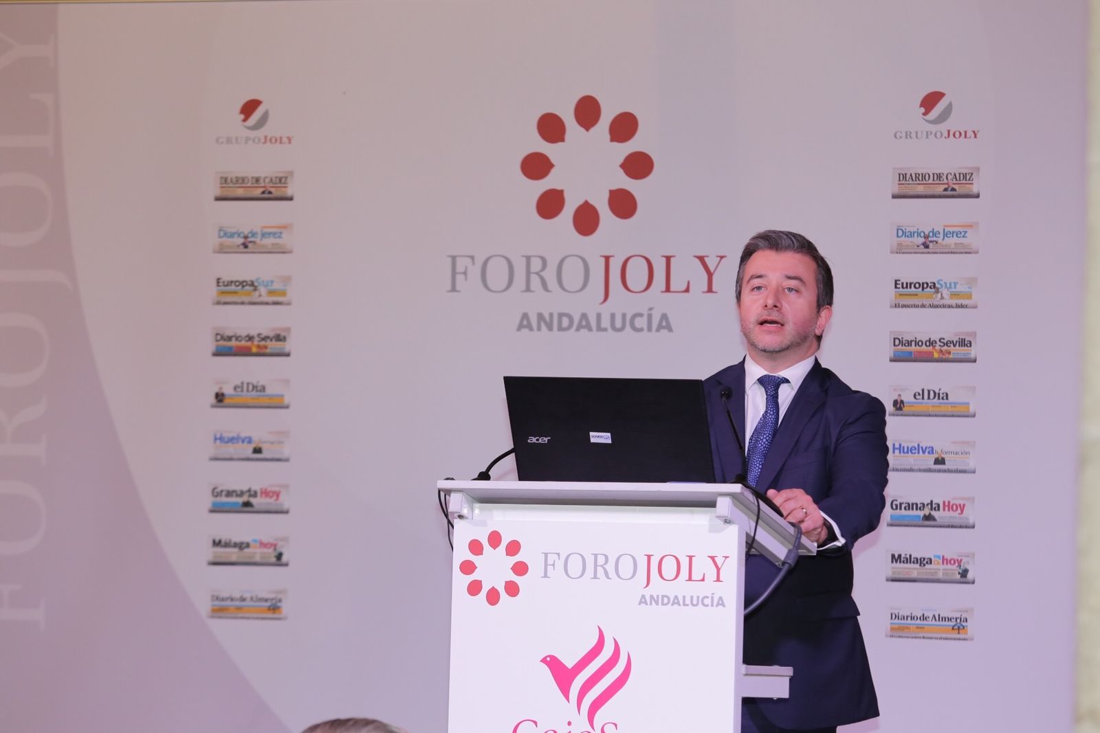 Joan Cortés, durante su alocución.