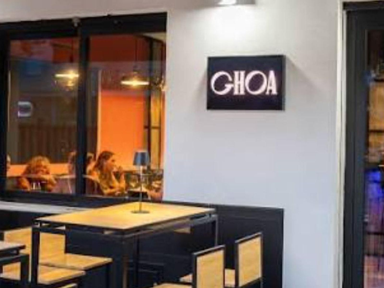 Fachada de Ghoa, restaurante nominado de Chipiona
