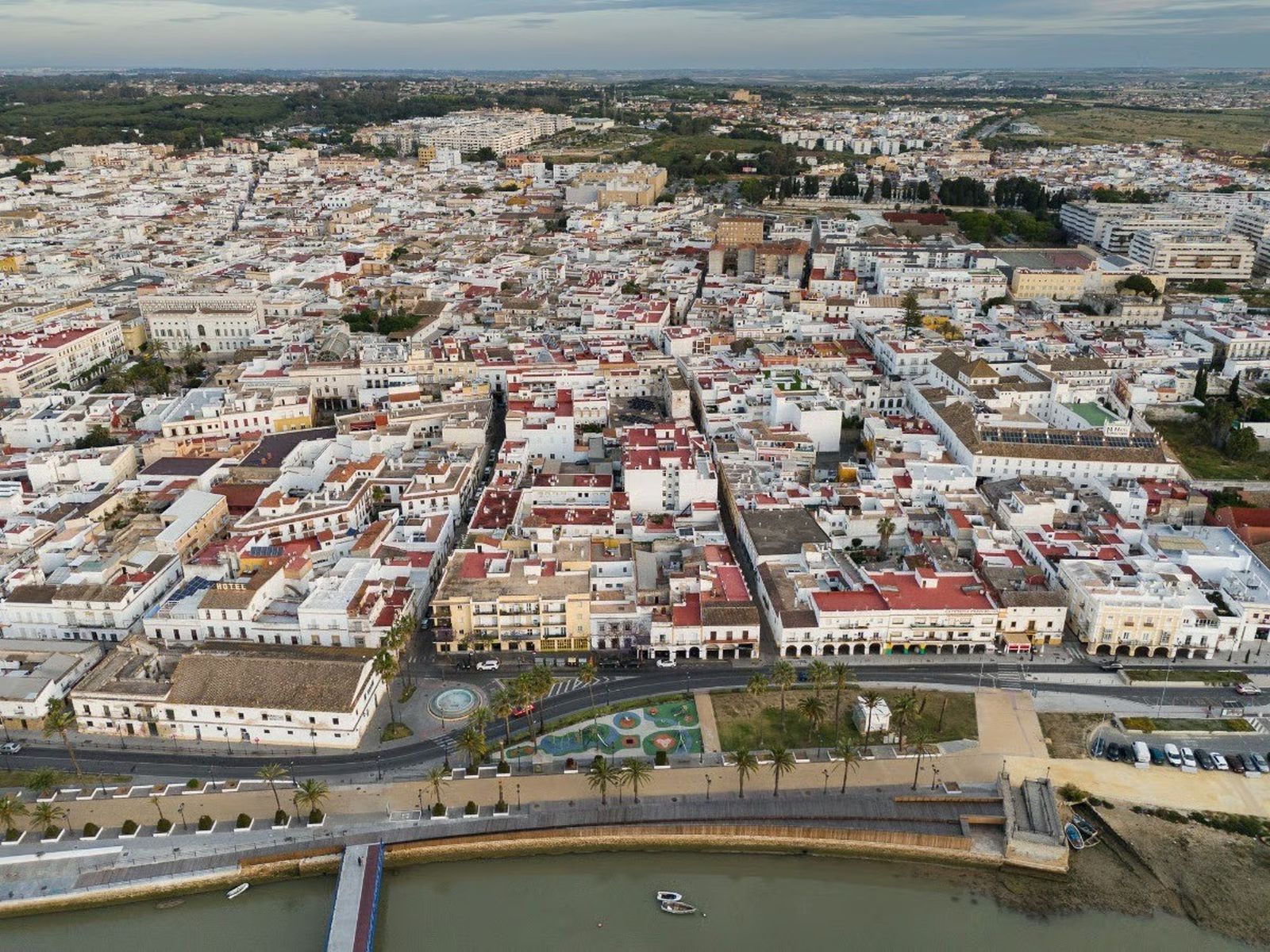 Una vista aérea de El Puerto de Santa María.