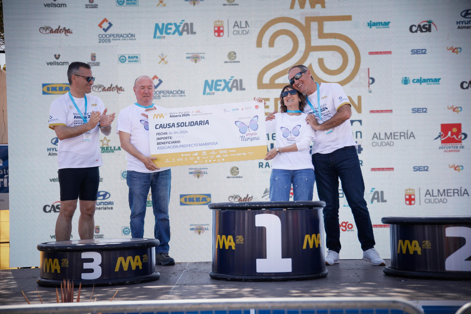 Imágenes de los premiados en la Media maratón de la Cuidad de Almería