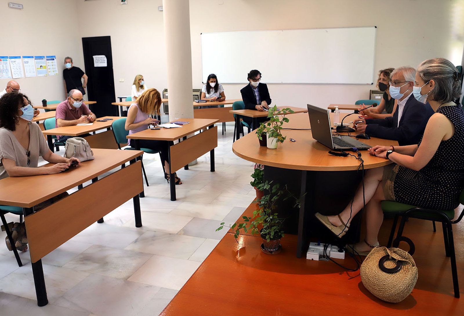 Un instante de la presentación de los cursos de formación.