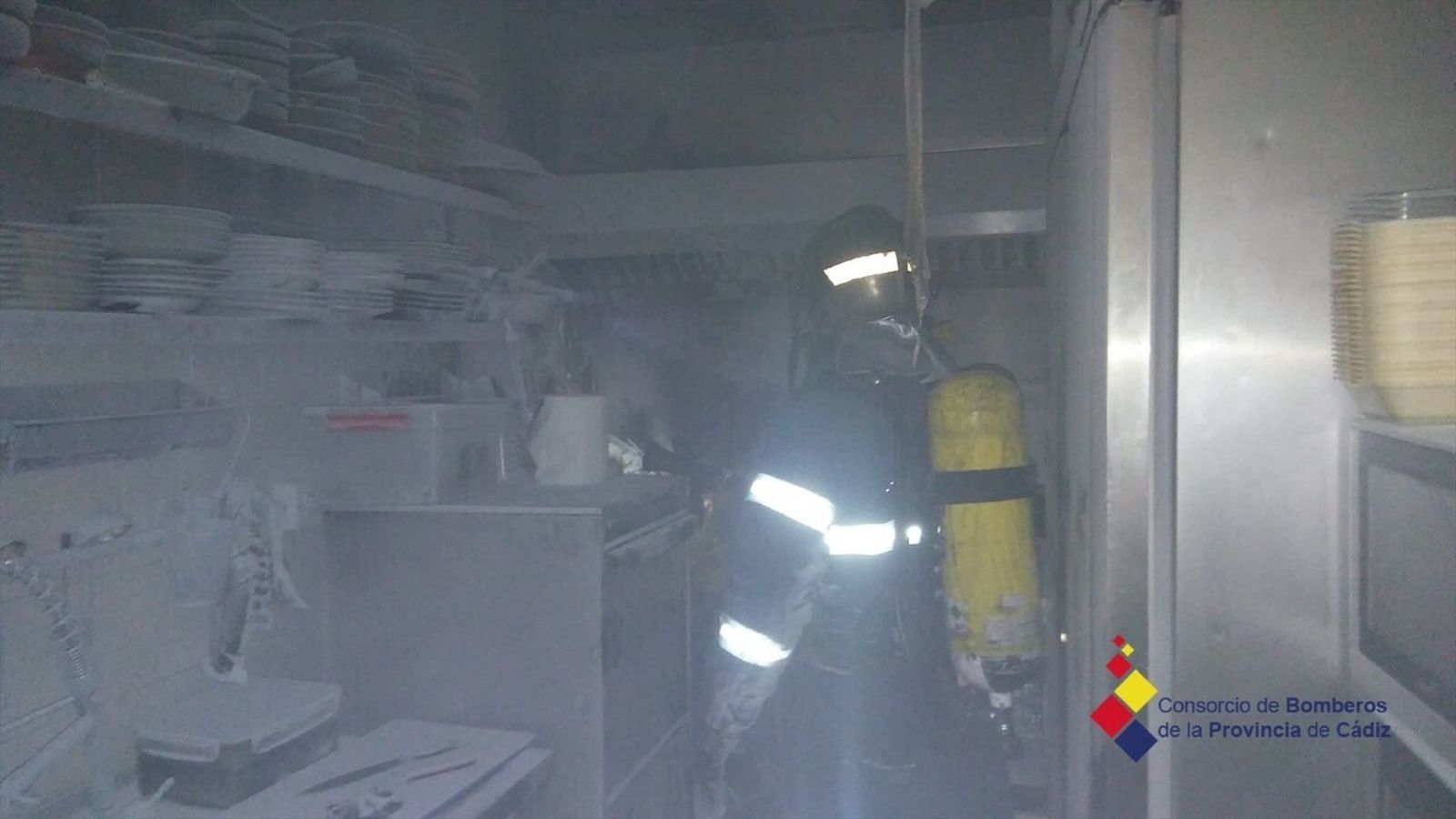 Una imagen del incendio registrado en el restaurante asturiano.