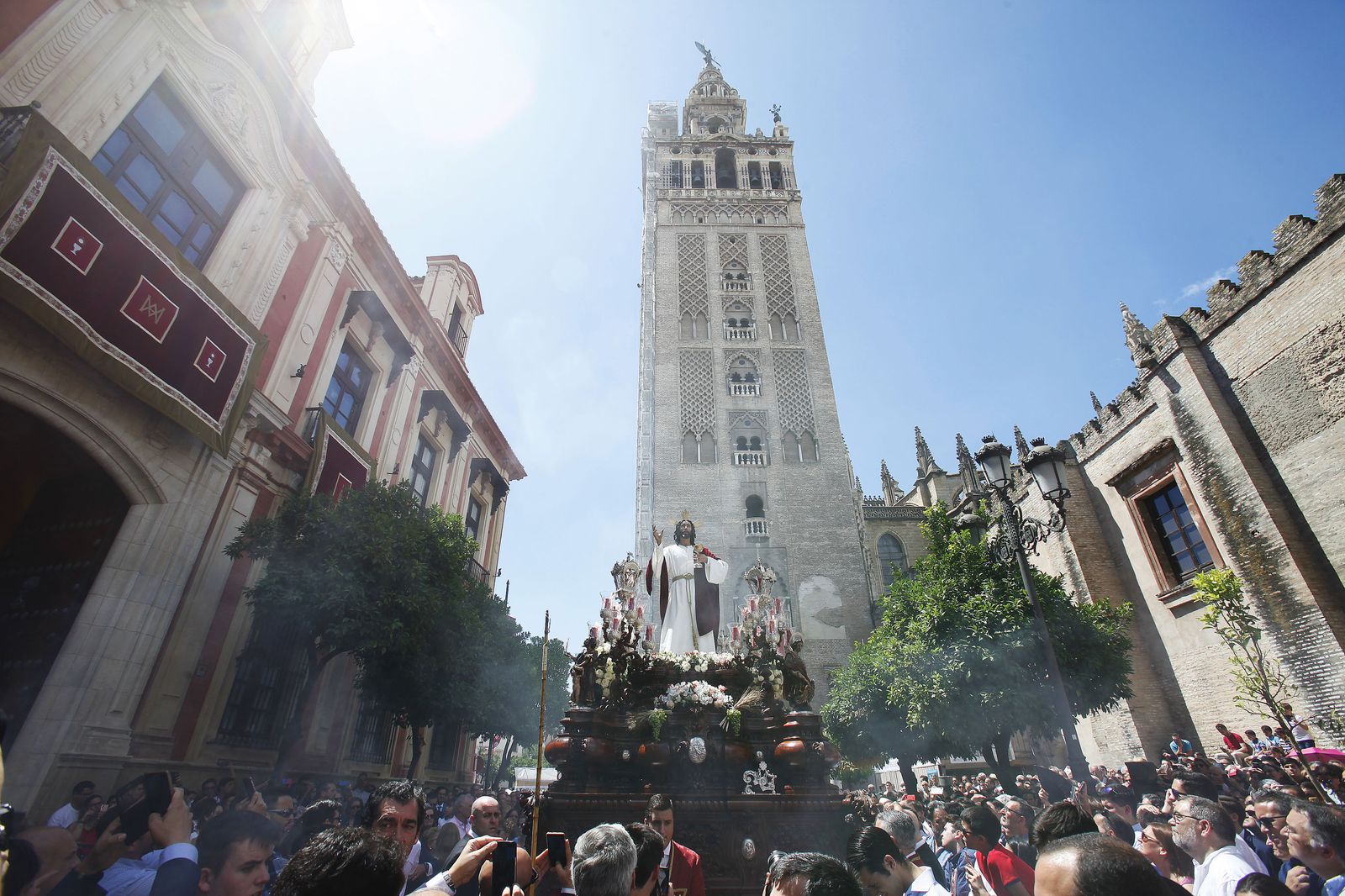 El Señor de la Cena en su procesión del Corpus.