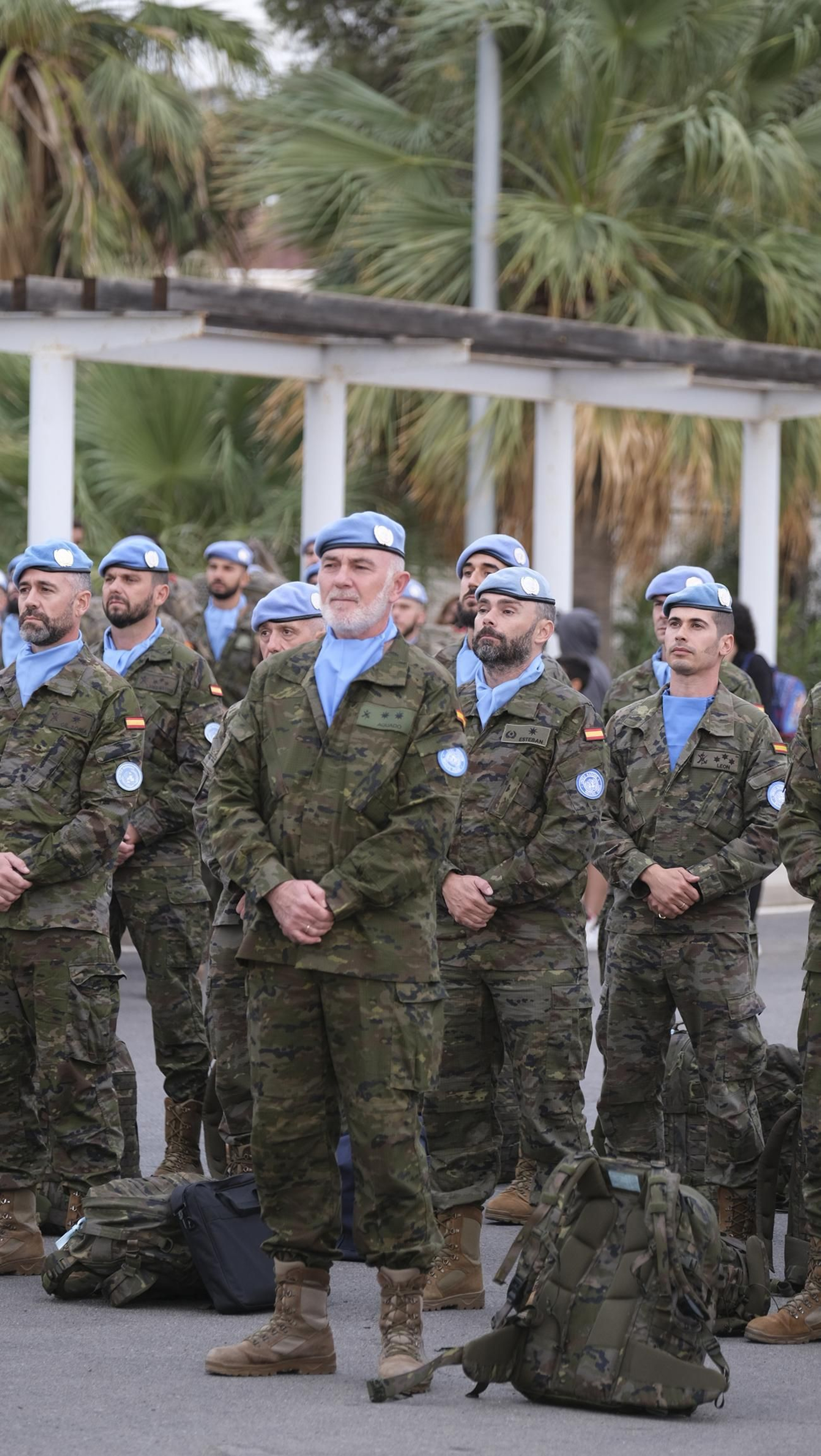 Imágenes de la salida del segundo contingente de La Legión con destino el Líbano