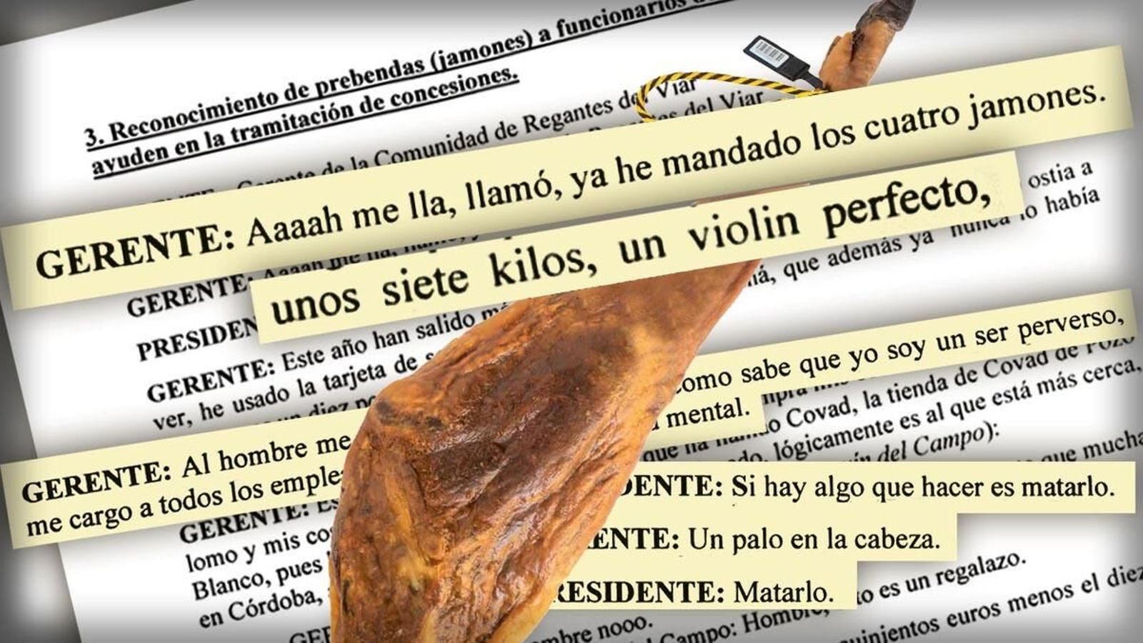 La Fiscalía da por bueno el carpetazo a la causa por el envío de jamones de 500 euros a funcionarios de la CHG