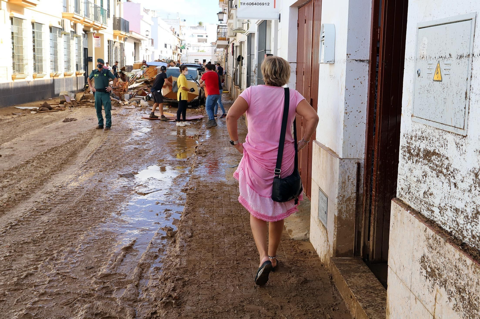 Imágenes de los destrozos provocados por el temporal en Lepe