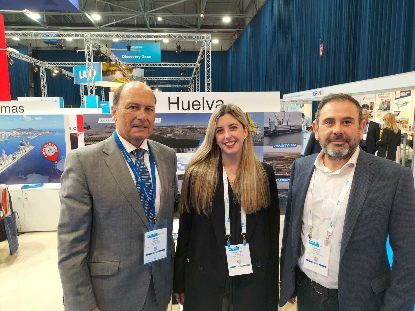 Delegación de la Autoridad Portuaria de Huelva en la feria celebrada en Rotterdam.