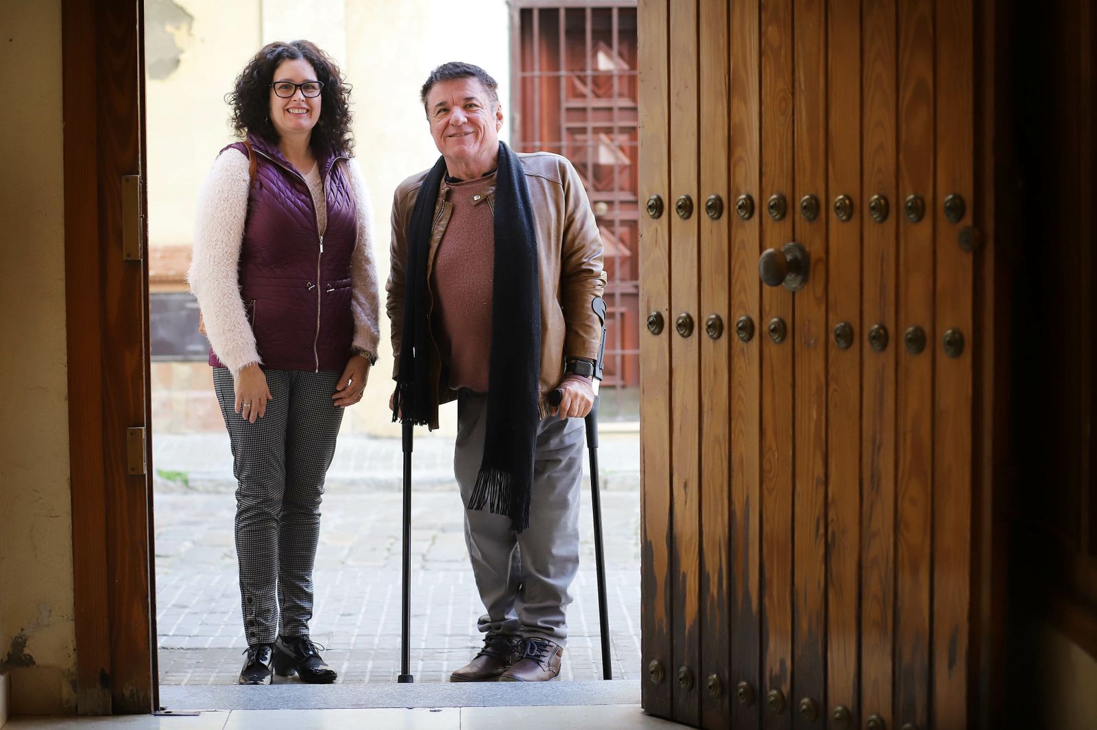 Gloria Galán, madre de acogida, y Juan Molina, presidente de Asopru.