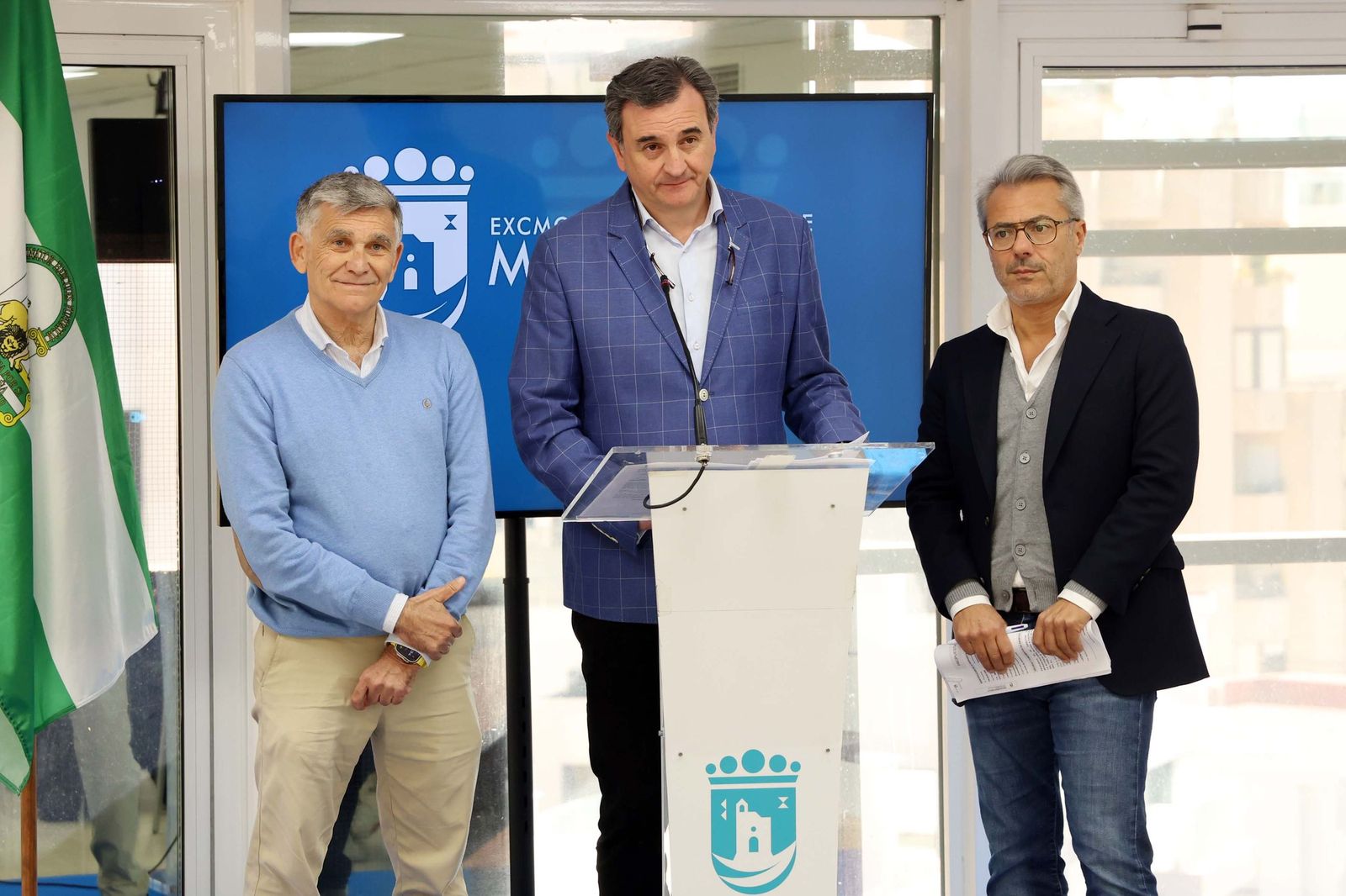 De izquierda a derecha, Javier García, Félix Romero y José Eduardo Díaz.
