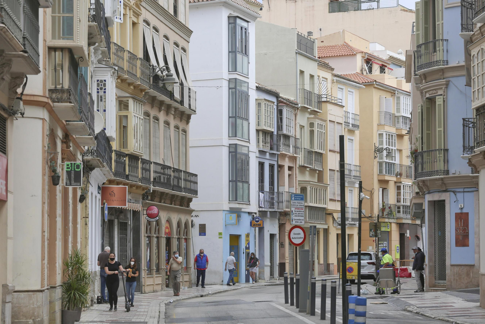 La calle Carretería de Málaga ya está en obras, en fotos