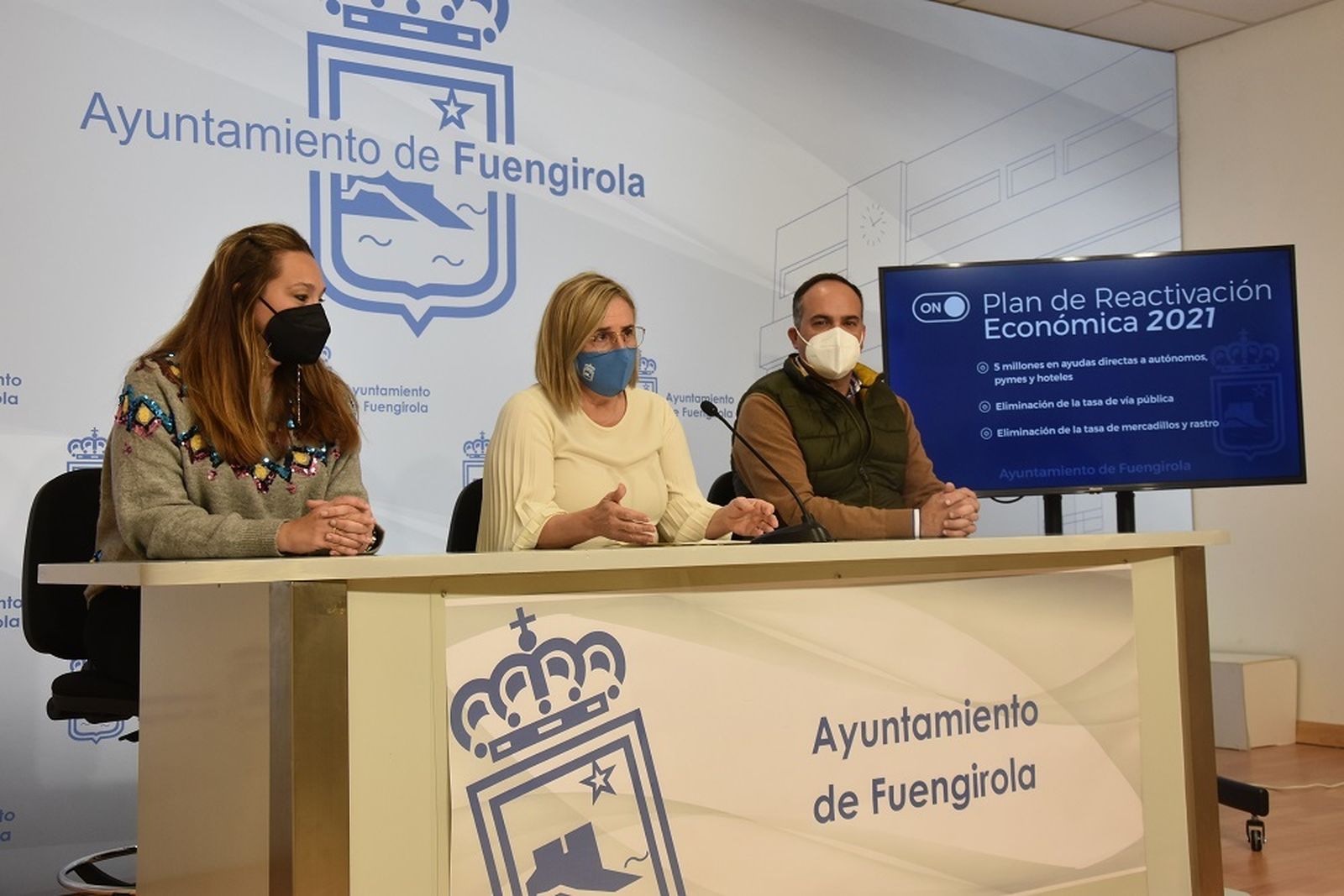 La alcaldesa de Fuengirola, Ana Mula, en la presentación del ‘Plan de reactivación económica’ para 2021.
