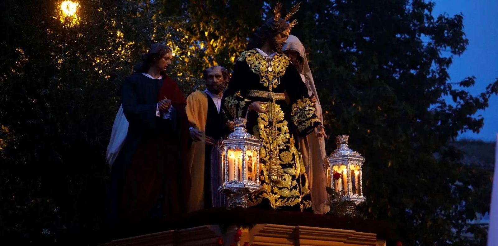 El Señor de la Salud de Puerta Nueva, durante su salida procesional del año pasado.