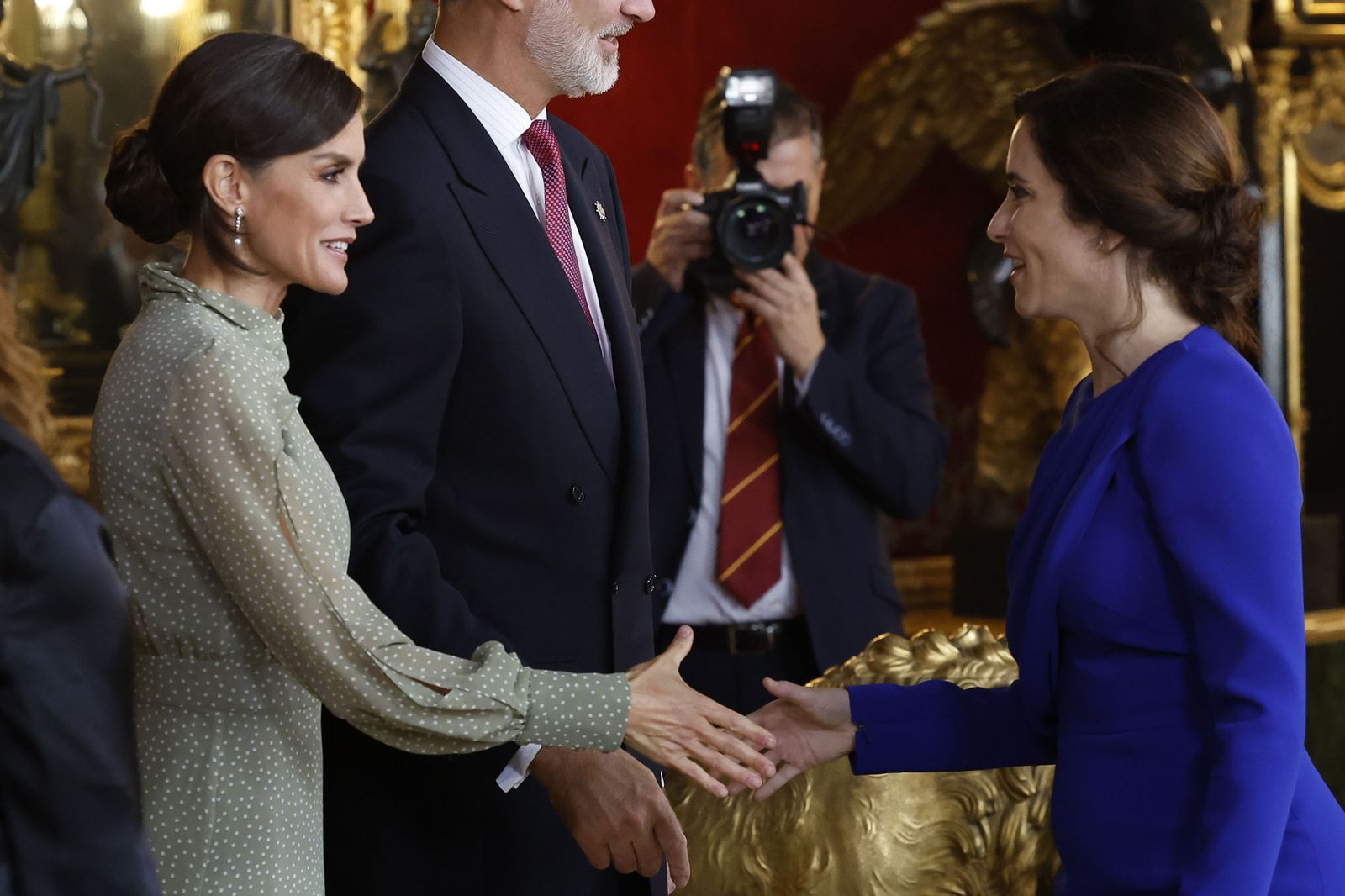 Las imágenes de los reyes durante la recepción en el Palacio Real